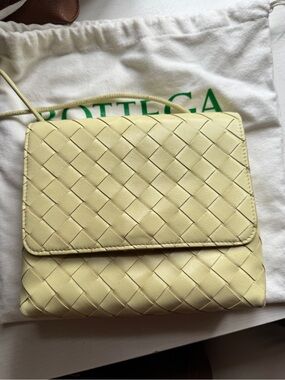 Bottega Veneta Yellow Intrecciato Leather Crossbody